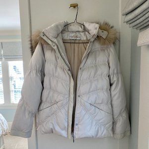 Linda Richards Down Jacket with Fox Fur Trim Hood